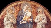 GOZZOLI, Benozzo Madonna and Child between St Francis and St Bernardine of Siena dfg oil painting reproduction